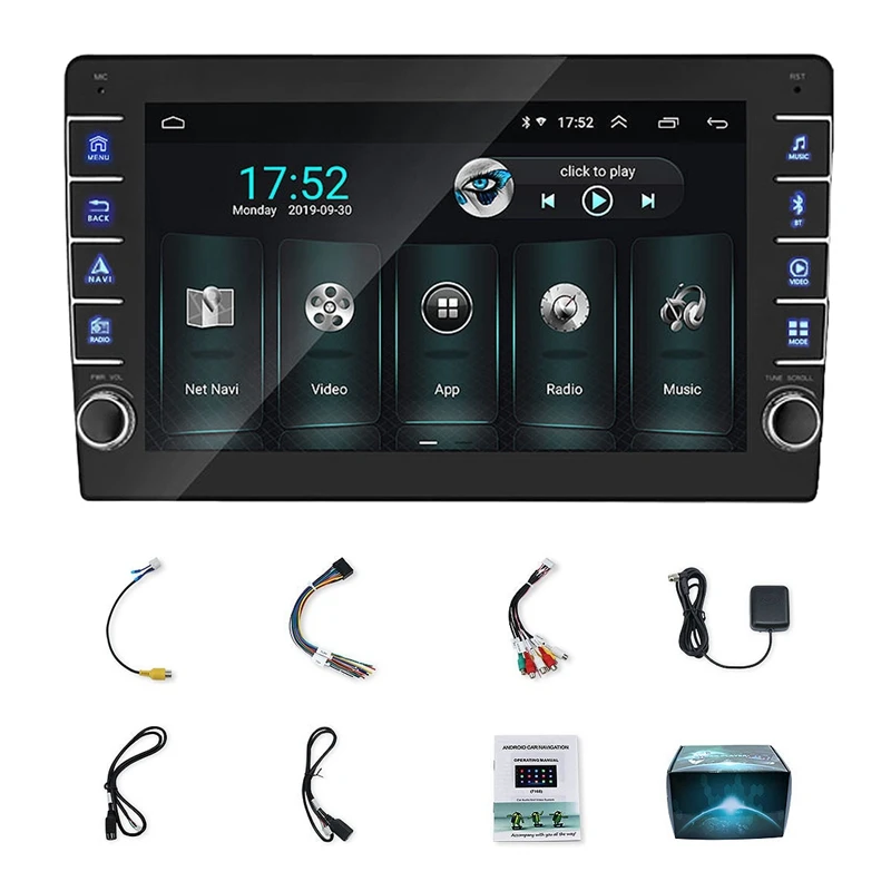1 Din Android 8 10 дюймов Press Sn автомобильный стерео o плеер GPS FM радио WIFI BT USB MP5 плеер|MP4 и