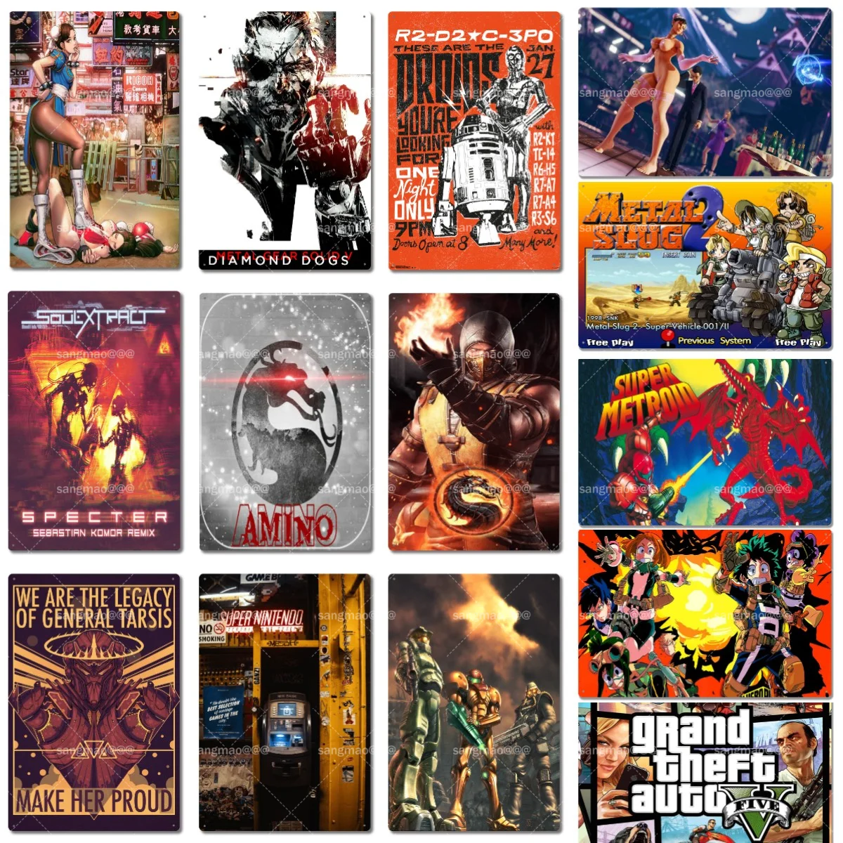 

Hot Games Retro Tin Sign Tin Sign Home Bar Club Wall Decor Classic Single Game Metal Poster Gamer Vintage Plaque Kids Gift 3m