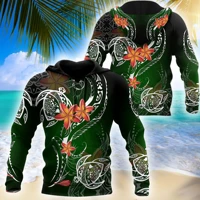 polynesian frangipani and turtle tattoo 3d printed men hoodie harajuku unisex casual jacket pullover sudadera hombre dw0415