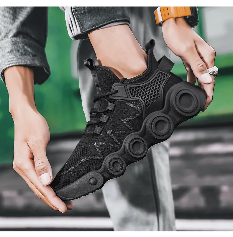 

2021 New Men's Shoes Breathable Fashion Father Shoes Men Running Net Surface Recreational Sports Shoes Men Sneakers