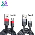 Кабель Micro USB Type-C 5A, шнур для быстрой зарядки и передачи данных, зарядное устройство, кабель Usb C для Samsung S21, S20, A51, Xiaomi Mi 10, Redmi 9s