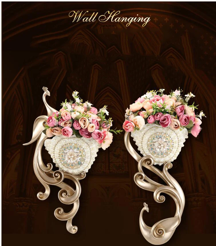 Европейская смола Феникс настенная ваза ремесла украшения дома гостиной ТВ фон