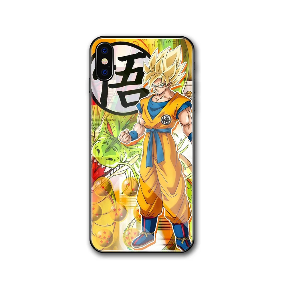 02198 Чехол Finder для iphone XS чехол Dragon Ball Супер Saiyan чехол из закаленного стекла для iphone 6 6S 7 8 plus X XR XS MAX 11 pro max - Цвет: 02198