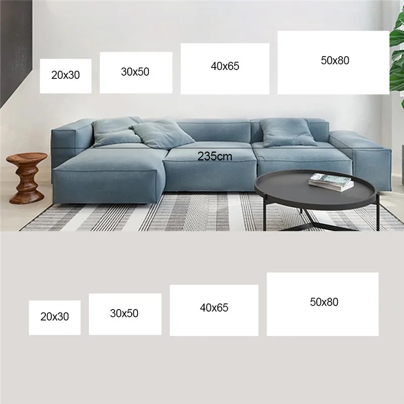 

YaMinSanNiO Sunset Trees Lake Oil Painting Modern Scandinavian Posters and Prints Wall Art Pictures for Living Room Home Decor