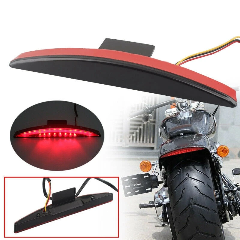 

Заднее крыло мотоцикла наконечник светодиодный тормозной фонарь светильник для FXSB 2013 -2019 заднее крыло наконечник светильник черные линзы в...