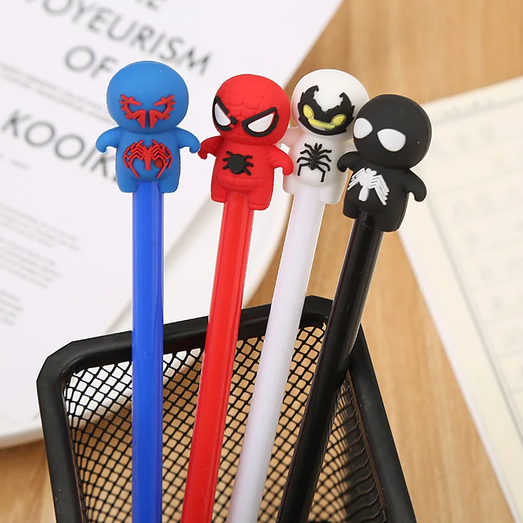 20 PCs Creative Stationery Gel Pen Korean Cartoon Black Student Ball Pen Cute Study Office Wholesale