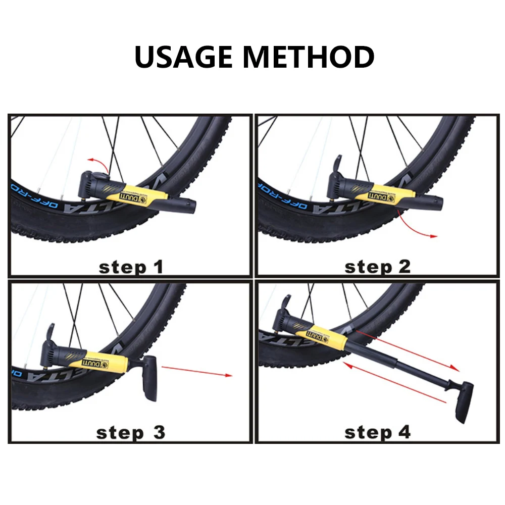Портативный высокопрочный пластиковый велосипедный воздушный мини насос для