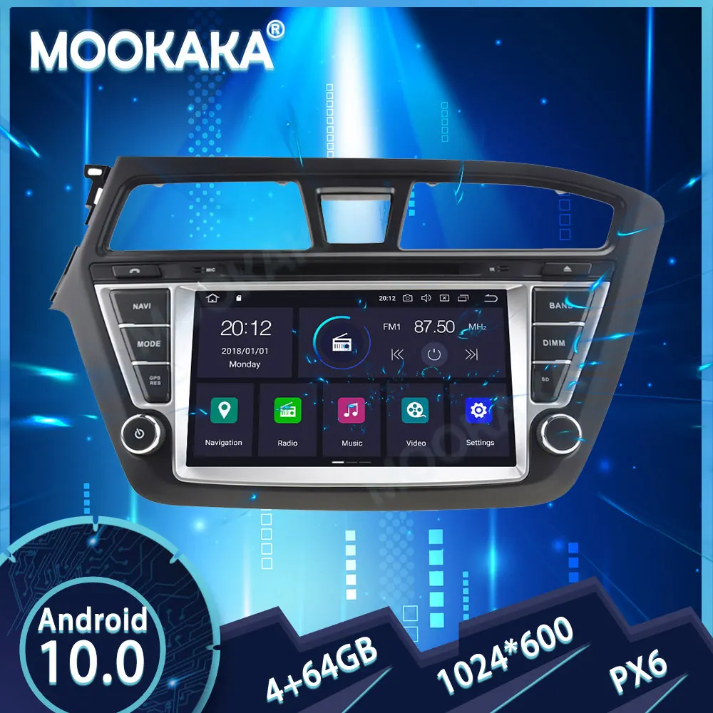 

Автомобильный мультимедийный радиоплеер IPS Android 10,0 для HYUNDAI I20 2014-2017 GPS-навигация автомобильный стереомагнитофон DSP Carplay
