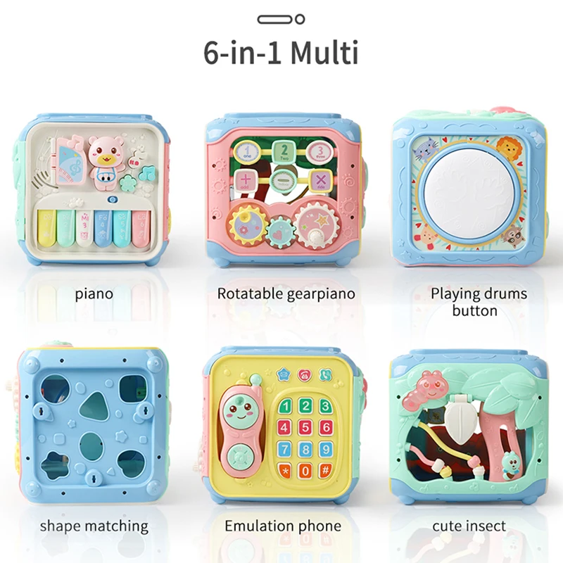 Sounds Lighting Toddler Musical Activity Cube Play Center baby toys 0-12-24 months Educational | Игрушки и хобби