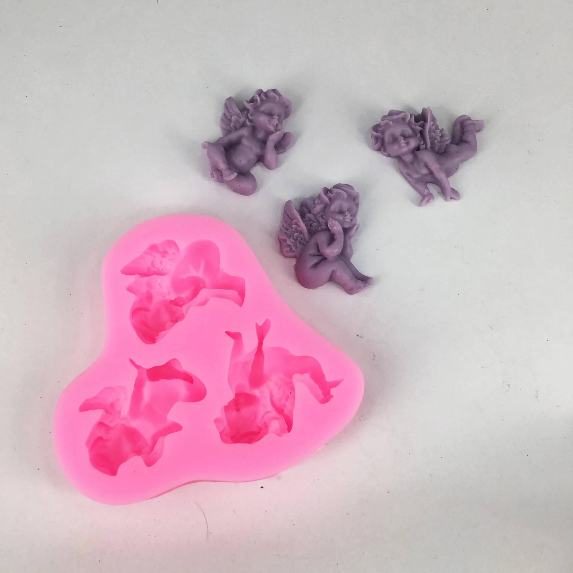 

1pc little angel Lace cake mold fondant mold cake decorating tools silicone mould DIY cake baking Tools FTM1534