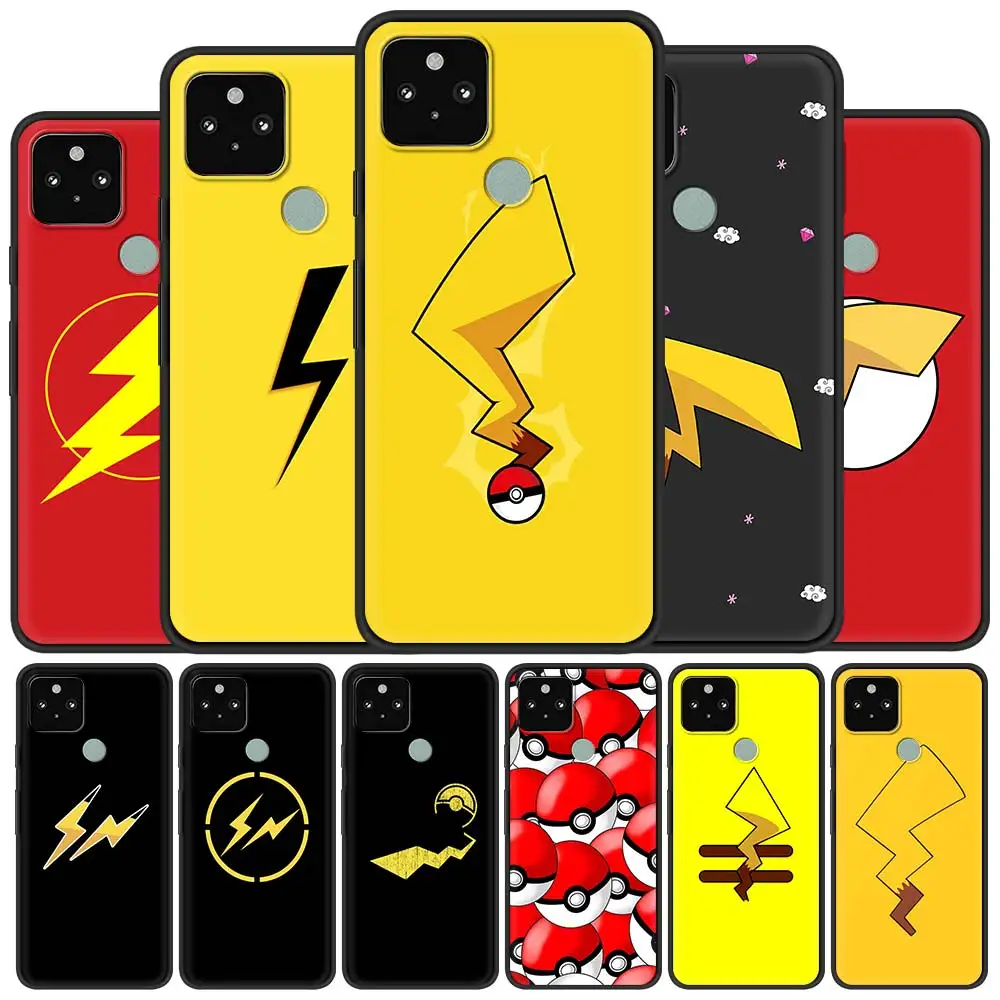 Силиконовый чехол Pika с молнией и хвостом для Google Pixel 4a 4G 4 XL Funda 5 мягкий смартфона