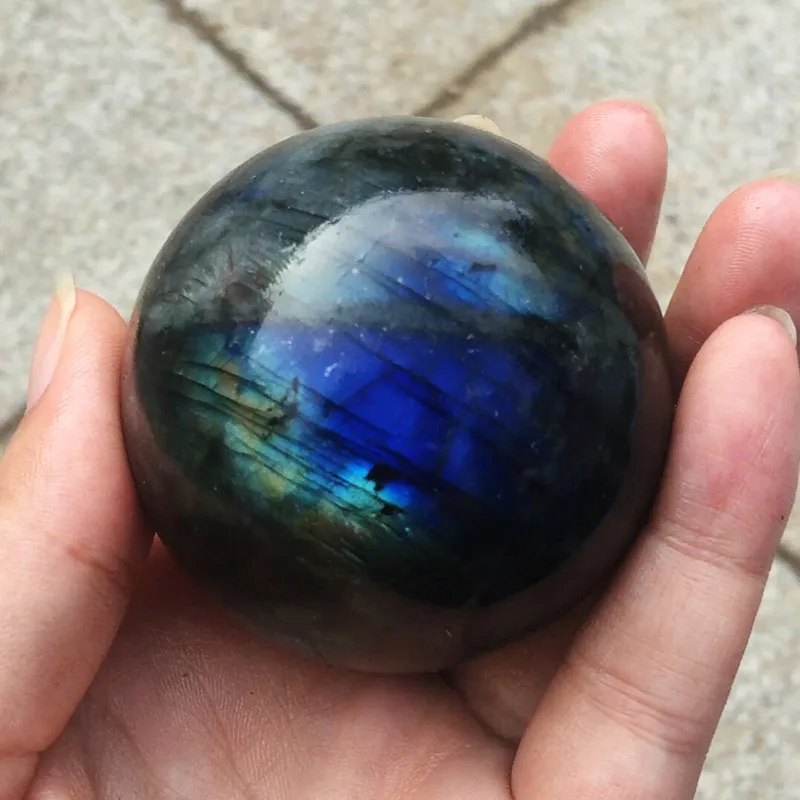 Фотоэлемент шарик серый лунный камень синий драгоценный orb поделки украшение для