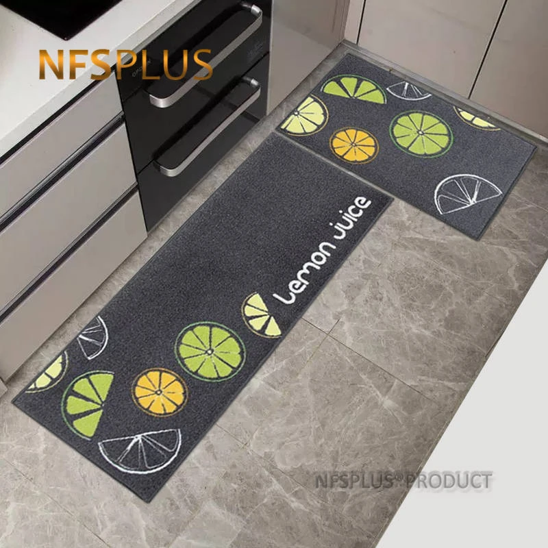 Длинный кухонный коврик противоскользящий напольный из полиэстера и латекса 40x60