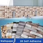 OK-B 3D самоклеящаяся мозаичная плитка, водонепроницаемые кухонные настенные Стикеры, обои сделай сам, кирпичная плитка, противообрастающие кухонные украшения для дома