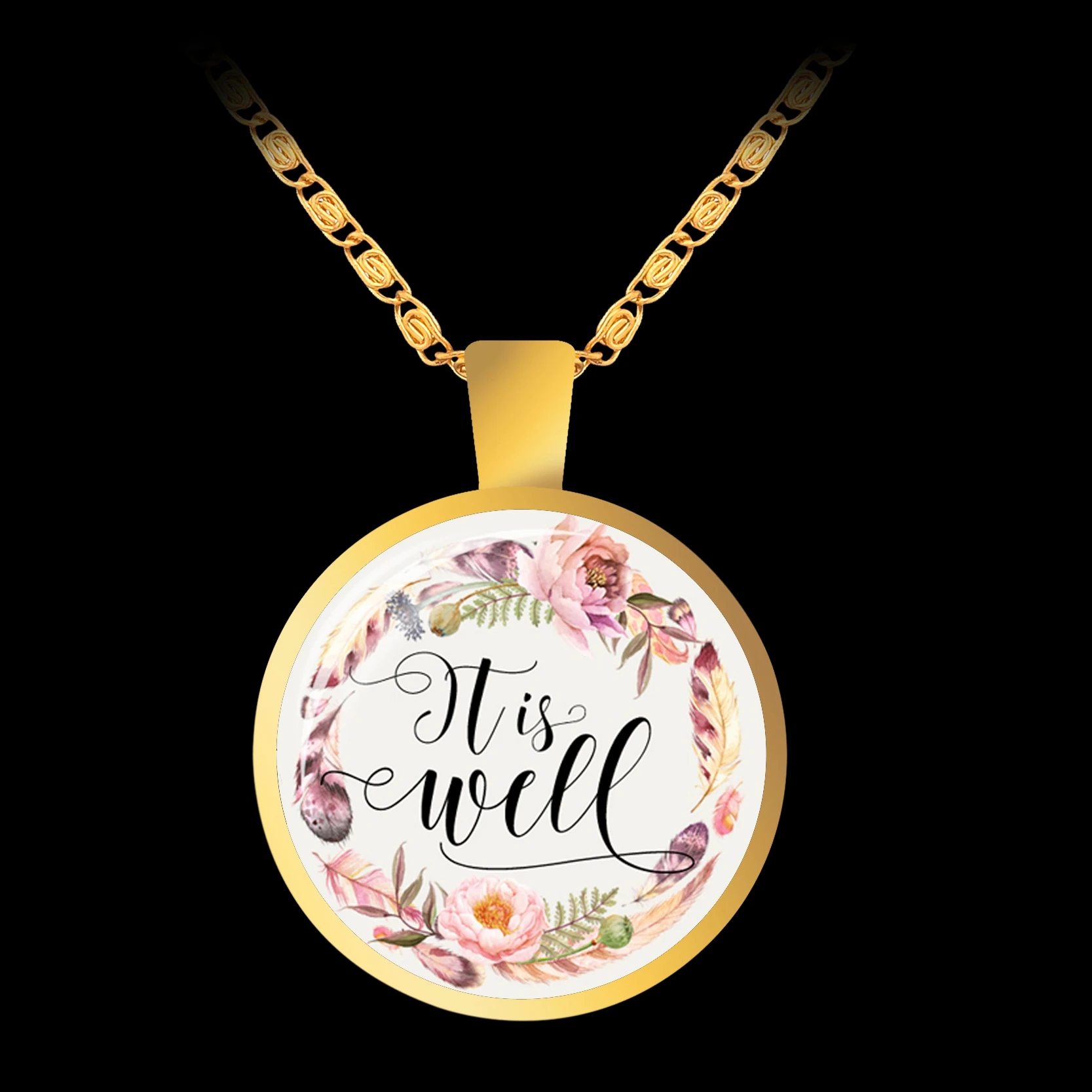 Это хорошо Библейские стихи цитата письмо ожерелье стеклянный купол подвеска