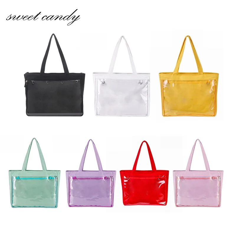 Японские студенческие сумки прозрачная сумка через плечо Canvans односторонняя для