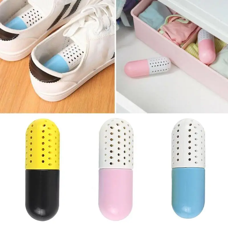 

2pcs Sneakers Deodorant Capsule Shoes Smell Remover Air Purifying Sneakers Dryer Steriliser Eliminator Feet Sweat Odor Absorber