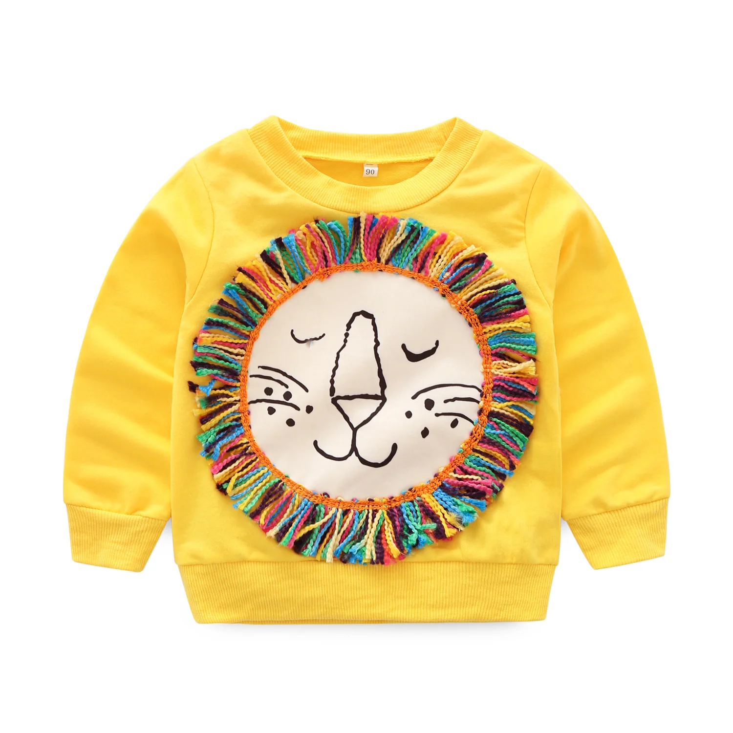 Толстовка с рисунком льва для маленьких мальчиков и девочек на весну осень