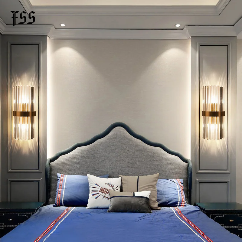 modern gold crystal wall lights bedside for bedroom living room home decoration led sconce bathroom indoor fixtures free global shipping