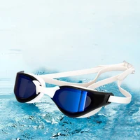 swrow professional waterproof plating clear double anti fog swim glasses anti uv men women eyewear swimming goggles with case