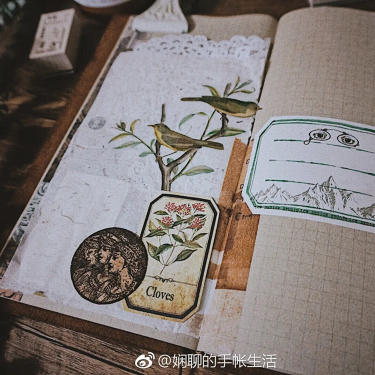 

20pcs Retro Plants Stickers Cute Journal Illustration Style TN Decorative Material Ferns Album Diary Sticker