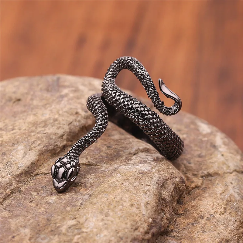 Кольцо в виде змеи регулируемый размер|Кольца| |