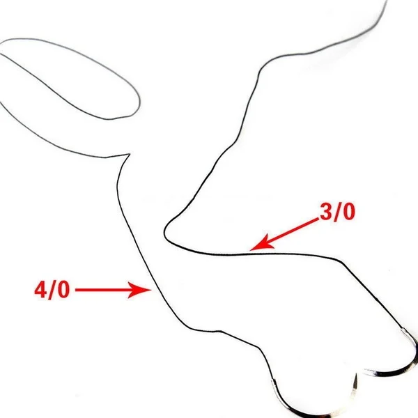 Стоматологический Хирургический шов 4/0 и 3/0 Шелковый плетеный неабсорбируемый 75