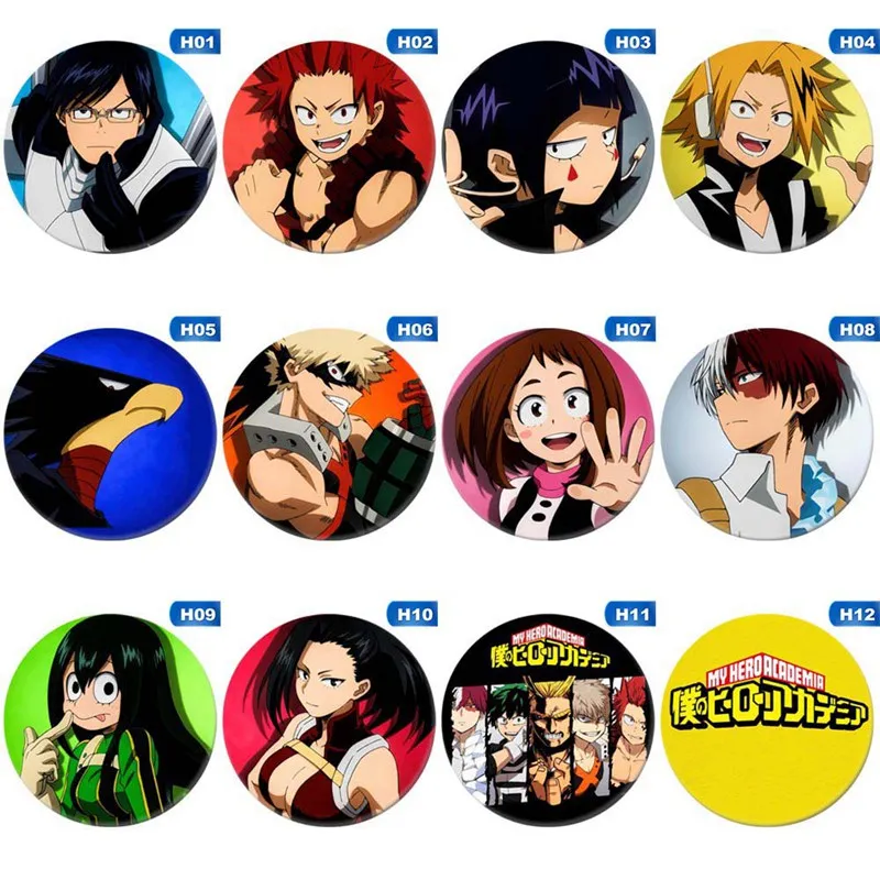My Hero Academy брошь в стиле аниме мультфильм фигура круглые булавки сплав значки на