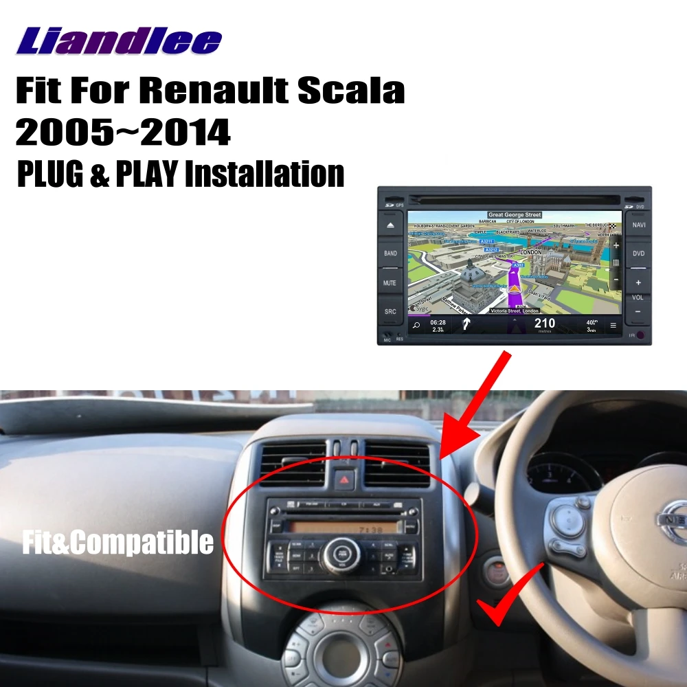 Liandlee для Renault Scala 2005 ~ 2014 Android автомобильный Радио CD DVD плеер GPS Navi навигация карты