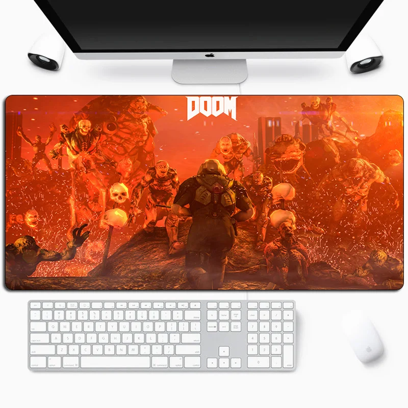 DOOM игровой Мышь геймер большой площадки 60x30 см XL резиновая клавиатура коврик