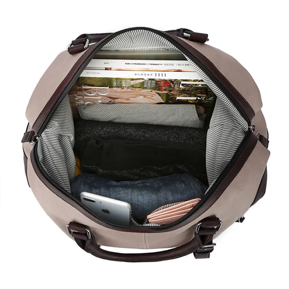 Large Travel Bag Business Luggage Bag Waterproof PU Leather Light Shoulder Bag Neutral Fashion Weekend Handbag Dropshipping