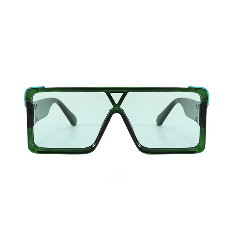 Очки солнцезащитные мужские большого размера квадратные цельные солнечные очки