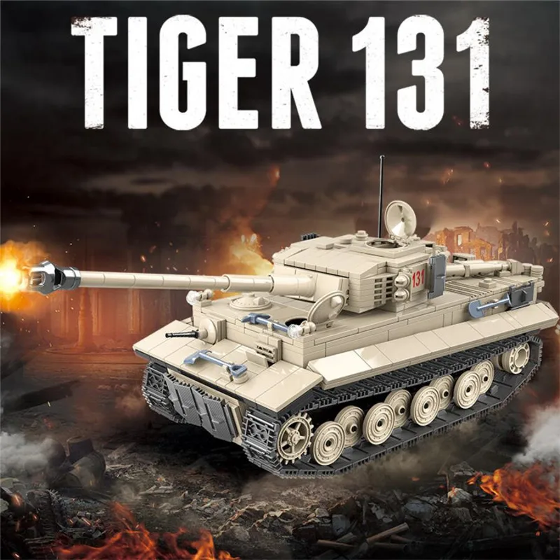 1018 Шт Военный Немецкий тигр 131 Танк строительные блоки Lepin армия WW2 солдатское