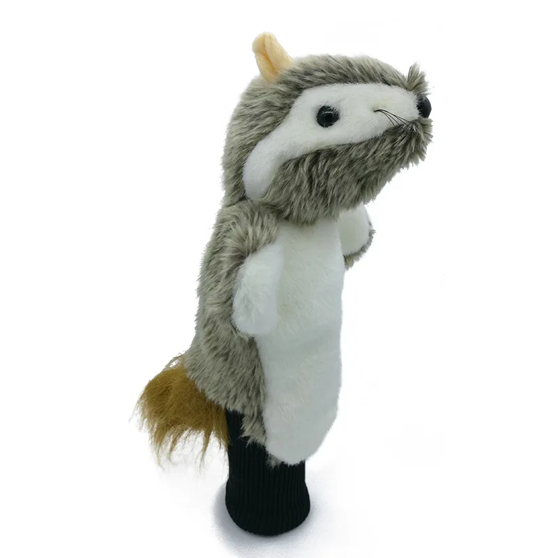 Плюшевый чехол для головы в виде белки гольфа Гибридный с изображением животных