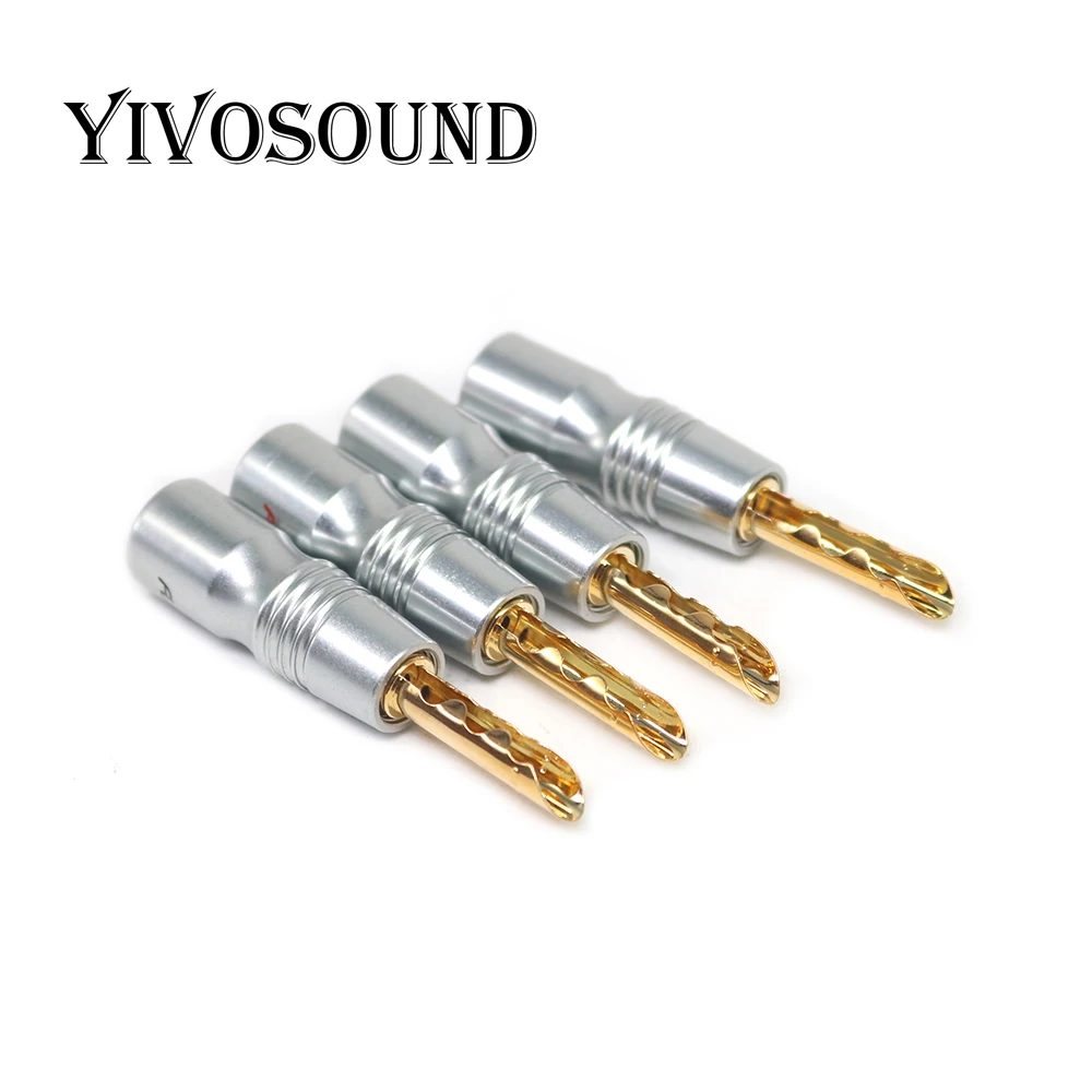 

Yivosound аудио Чистая медь позолоченный Банановый штекер динамик кабель штекер DIY динамик кабель штекер