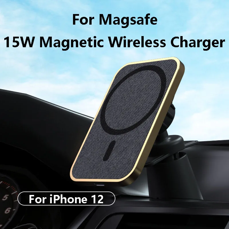 

For Magsafe 15W Car Magnetic Charger for iPhone 12 Wireless Charging Magnet Ventilation Hole Mounting Mobile Phone Holder