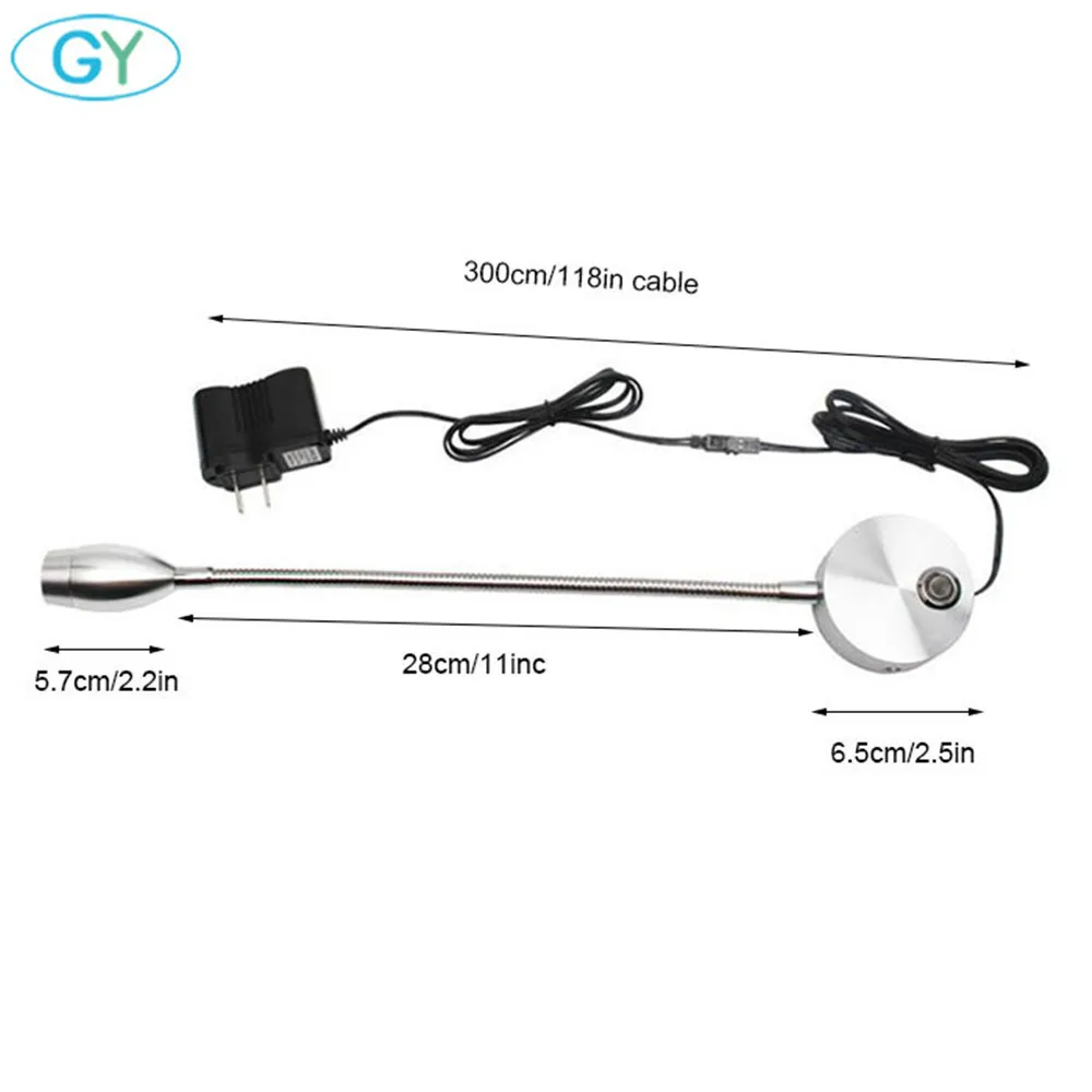 Сенсорные лампы для чтения с регулируемой яркостью светодиодный настенный