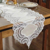 table runner golden velvet europe embroidered table flag cover luxury lace tv cabinet fabric classical coffee wedding decoration