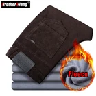 2021 Зимние новые мужские вельветовые Теплые повседневные брюки, классический стиль, деловая мода, эластичные тонкие плотные брюки, мужские брендовые