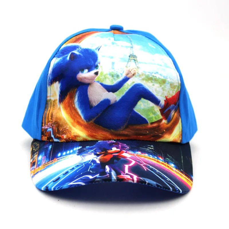 

Children's Hat 52-55 Cm Fashion Sun Hat Casual Cosplay Baseball Cap Mesh Cap Sonic Adjustable Boys Girls Cartoon Sonic Cap