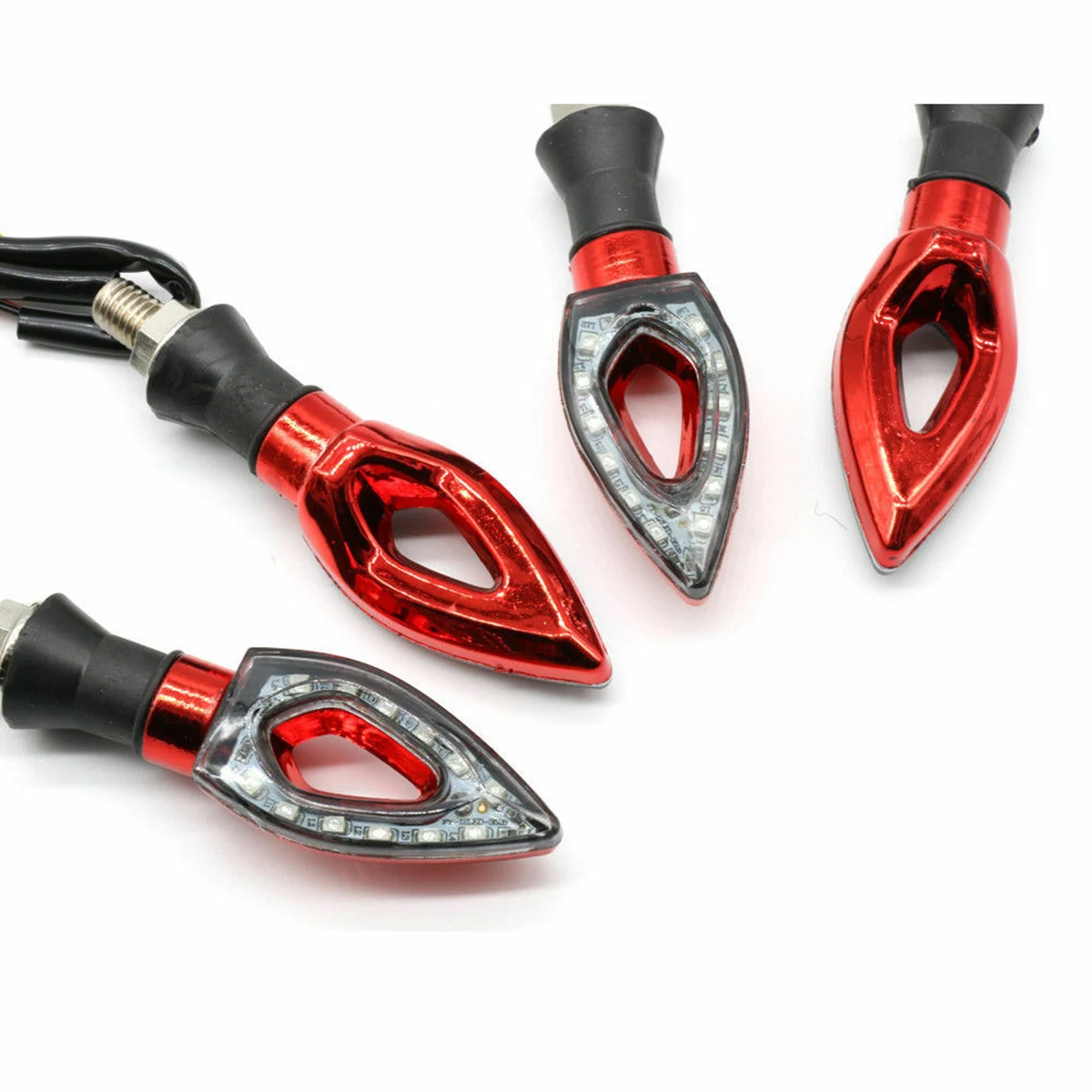 Универсальный 12В 4 шт. Янтарный светодиодный индикатор поворота мотоцикла