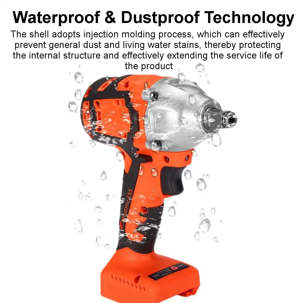 

18V 520 N.m Electric Brushless Impact Wrench For Makita Battery Rechargeable 1/2"Wrench 1/4"Screwdriver Drill Driver Power Tool