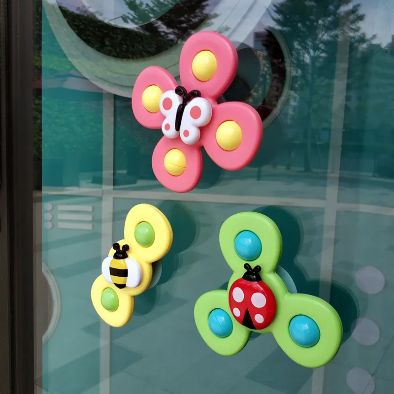 

Rattle Infant Bathroom Water Bath Toys Gyro Insect Sucker Spinner Animal Toddler Girl Boy Educational Toys For Kids Gifts
