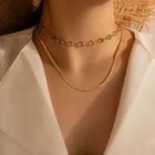 Ожерелье женское Tocona, богемное колье из металлического сплава золотого цвета, вечерние