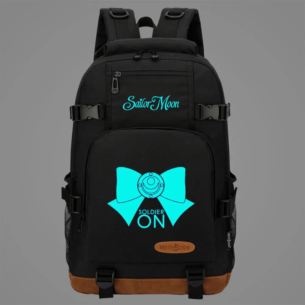

New Cute Luminous Anime Sailor Moon Boys Girls Kids School Book Bags Women Bagpack Teenagers Canvas Men Laptop Travel Backpack