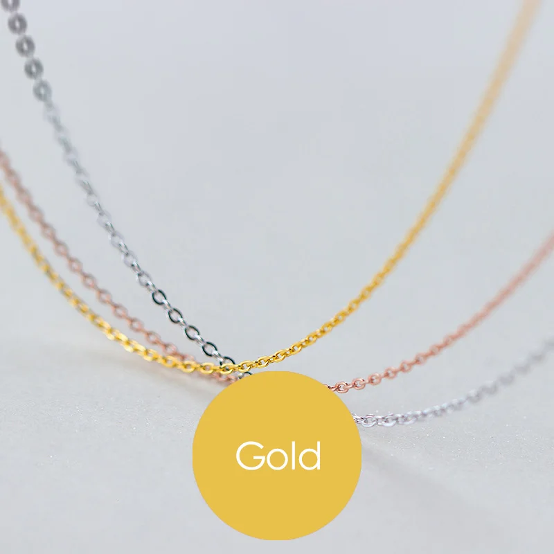 1 Pcs Gold Trusta 925 пробы серебряные ювелирные изделия Женская мода крест цепь аксессуары цепь ожерелье подарок для девушек леди DS1478 - Окраска металла: 1 Pcs Gold