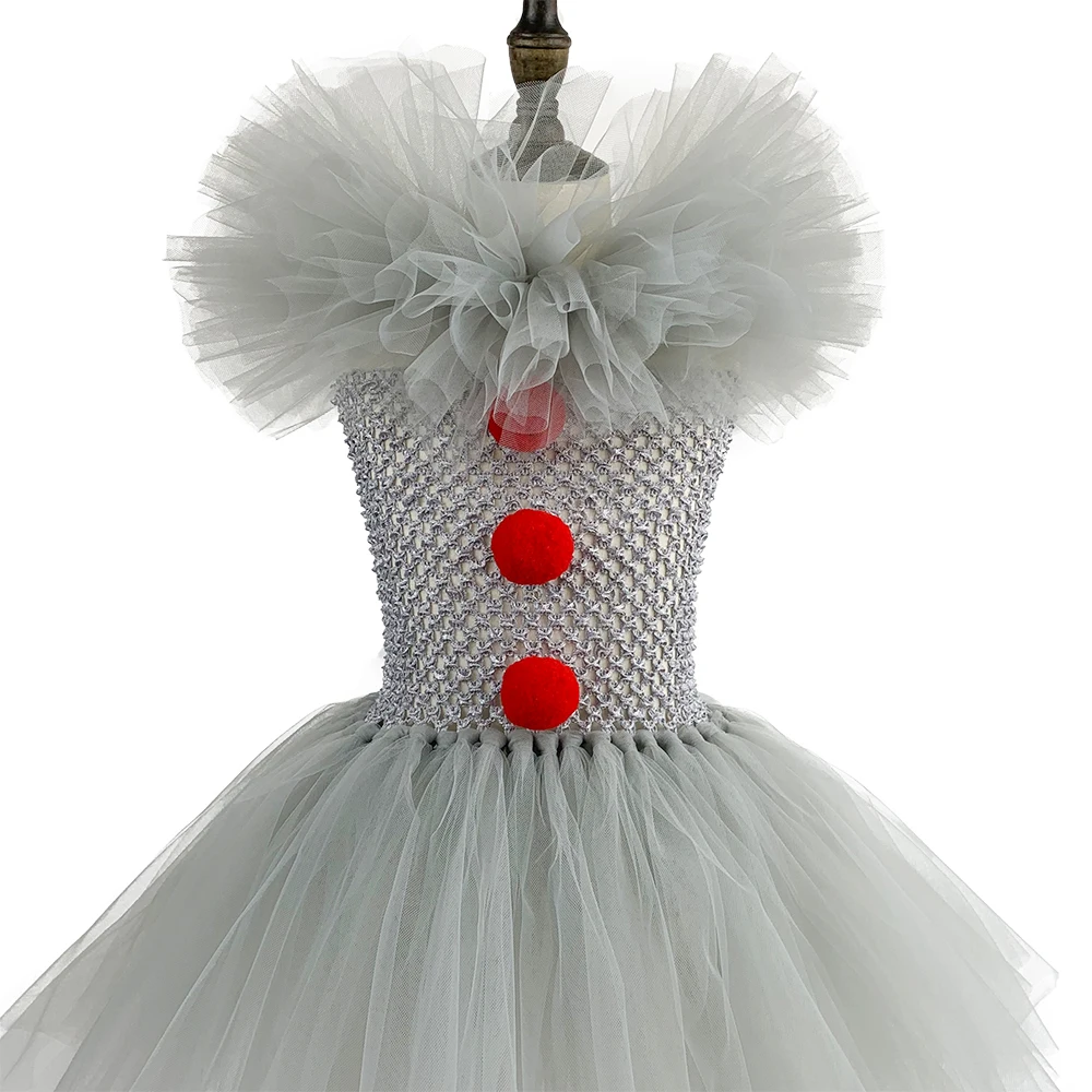 Платье джокер пеннивайз для девочек Детский костюм клоуна косплея Детские