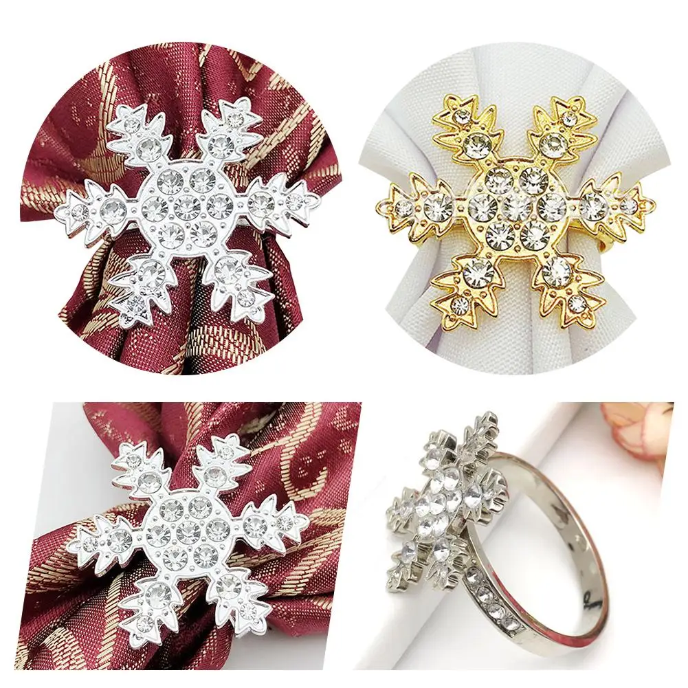 Кольцо для салфеток со снежинками пряжки стульев украшение свадьбы сделай сам