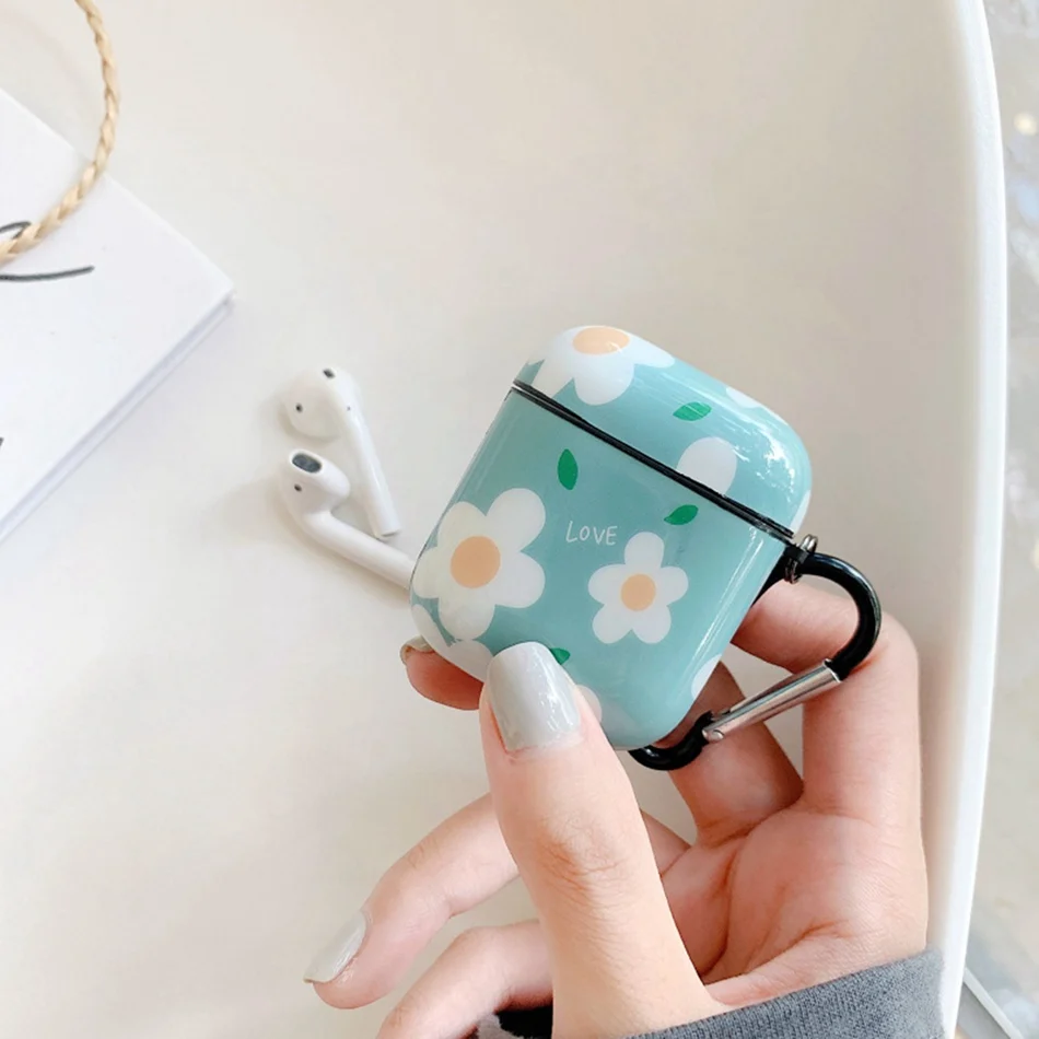 Беспроводной чехол для наушников для Airpods, чехол, Роскошный милый цветок, чехол для наушников для Apple Air Pods 2, чехол, защита, аксессуары для кожи