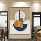 Современная Геометрическая живопись на холсте, плакат и принты, абстрактная Минималистичная Настенная картина для гостиной, спальни, украшение для дома